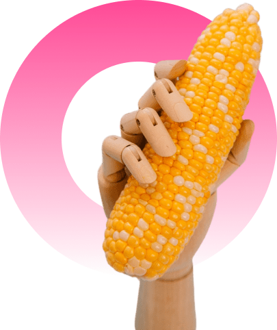 hand with corn
